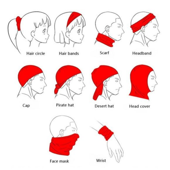 10-IN-1 FASHION ACCESSORY BIKER COVER FACE MASK - Picture 6 of 7